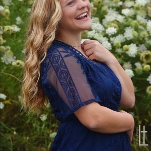 Dry Goods Navy Blue Romper